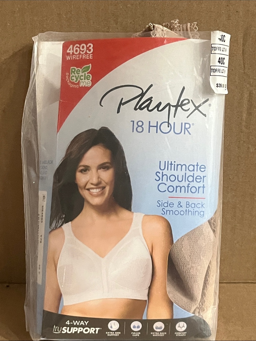 Playtex 18 Hour Wirefree Comfort Bra in White